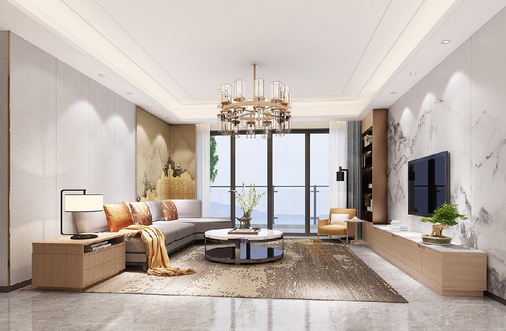 一套现代简约风格施工效果图方案