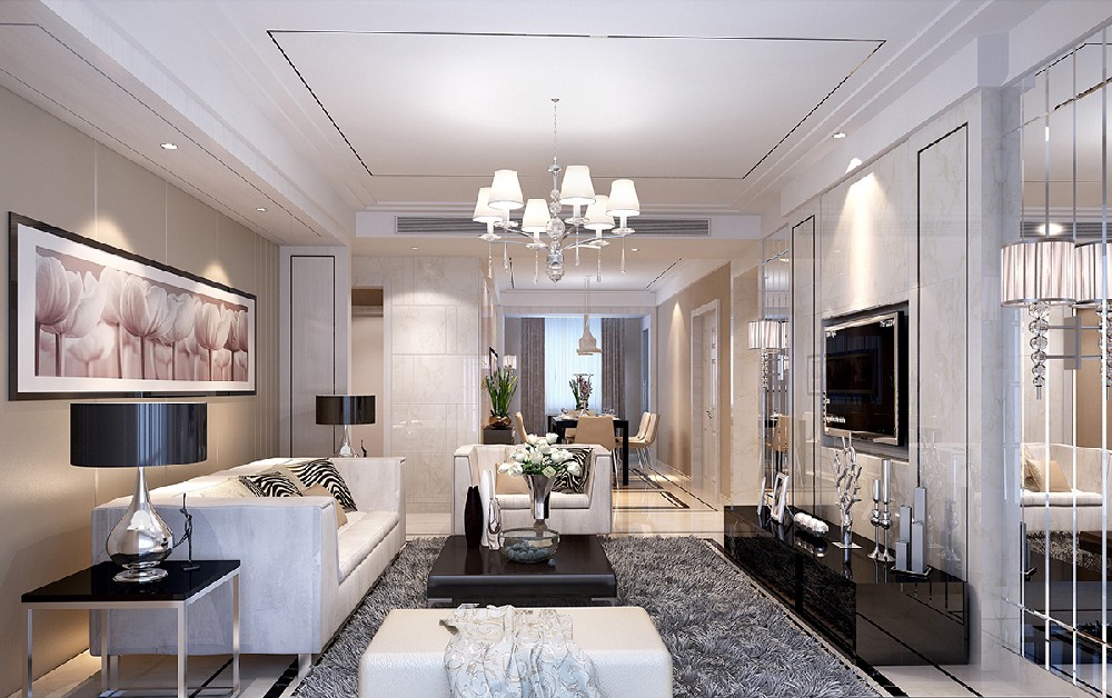 现代轻奢效果图方案施工图