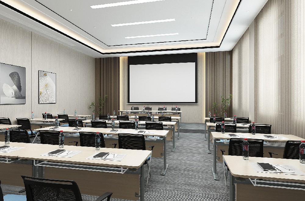 公工装设计办公室会议室报告厅方案全景效果图