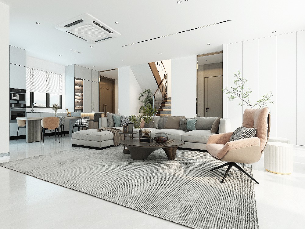 武汉光谷现代别墅装修全景效果图